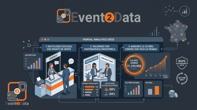 Pilotez la performance de votre réseau agences avec Event2Data